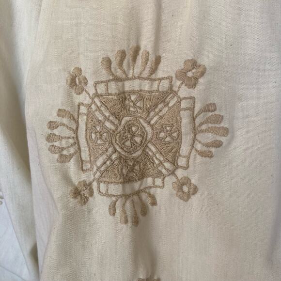 Vintage Light Weight Cotton embroidered peasant blouse size large - Picture 9 of 9